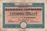 Deutschland 100000 Mark Waldenburg Überdruck aus 100 Mark Schlesien Notgeld