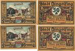 Dingolfing Notgeldscheine der Stadt 2 x 50 Pfennig -