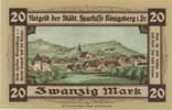 Königsberg i. Fr. Notgeldschein 20 Mark der Stadt -