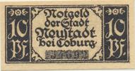 Neustadt b. Coburg Notgeldschein der Stadt 10 Pfennig -