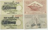 Neustadt a. Saale Notgeldscheine der Stadt 2 x 50 Pfennig -