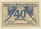 Ruhpolding Notgeldschein der Stadt 40 Pfennig -