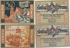 Wunsiedel Notgeldscheine der Stadt 2 x 50 Pfennig -