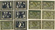 Auerbach i. Vogtland Notgeldscheine der Stadt 3 x 50 u. 75 Pfennige -