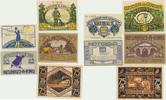 Neuhaus a. RWG Notgeldscheine der Stadt 5 verschiedene 25 - 75 Pfennig -