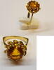 Goldring Ring 14 Karat Citrin Citrinring Damenring Gelbgold -