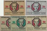 Weimar Notgeldscheine der Stadt 5 x 50 Pfennig Goethe -