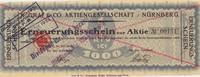 Nürnberg Graf & Co.Aktiengesellschaft 1921 Erneuerungsschein zur Aktie -