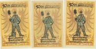 Potsdam Notgeldscheine der Stadt 3 x 50 Pfennig -