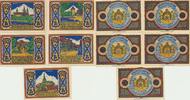 Osnabrück Notgeldscheine der Stadt 5 x 50 Pfennig -