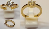 Brillantring 750er 18K Gold Solitär Ring Brillant TW si 1,02 Ct Goldring -