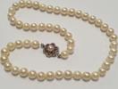 14K 585er Gold Verschluss Akoya Perlencollier Perlenkette Perle Kette Rubin -