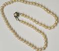 585er Perlencollier 14 K Gold Perlenkette Saphir Akoya Perlen Kette -
