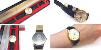 Omega Uhr Handaufzug Herrenuhr Armbanduhr Uhr funktionsfähig mit Lederarmband -