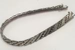 Silberarmband 835er Silber mit Steckschloss und Sicherheitsacht -