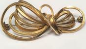 american double Brosche antik und goldfarbend -