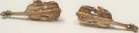 Silber Ohrstecker in Form von Violinen 925er Sterling Silber -