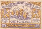 Kindelbrück 25 Pfennig Gutschein der Stadt -