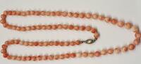 Lange Engelshautkoralle Koralle Korallenkette Korallencollier L 80 cm -