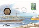 Aland 20 Penniä Numisbrief Münzbrief Stempel 1988 -