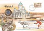 Finnland 1 Penni Numisbrief Münzbrief Stempel 1988 Finland -