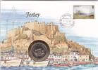 Jersey 10 Pence Numisbrief Münzbrief Stempel 1988 -