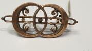 Antike Brosche Double Schaumgold Nadel -