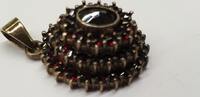 Granat Antiker Granatanhänger Anhänger böhmischer Granatschmuck L mit Öse: 2,3 cm -