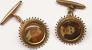 Antike Manschettenknöpfe Biedermeier L: ca. 2,4 cm -