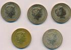 Australien 5x 1 Dollar 5x One Dollar Münzen Sammler -