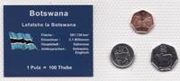 Botswana Pula Thebe Münzen Set original verschweißt -