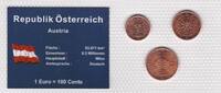 Österreich 1 2 5 Cent Münzen Set original verschweißt -