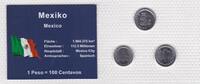 Mexiko 10 20 50 Centavos Münzen Set original verschweißt -