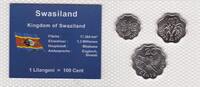 Swasiland 5 10 20 Cents Münzen Set original verschweißt -