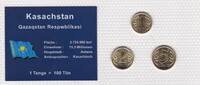 Kasachstan 1 2 5 Tiin Münzen Set original verschweißt -
