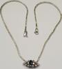 585er Goldcollier 14 K Gold Kette Goldkette mit Brillanten und Saphir Weißgold -