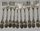 Silberbesteck Antikes Besteck Hildesheimer Rose10x Kuchengabel Silbergabeln Gabel 800er Silber -