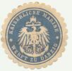 Danzig Kaiserliche Marine, Werft zu Danzig, Siegelmarke um 1910 -