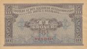 Dänemark 10 Kroner Geldschein Banknote Allierte Oberkommando Denmark -