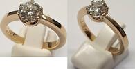 Anfertigung, Handarbeit Brillantring 750er 18K Gold Solitär Ring Brillant TW 1.P1 1,10 Ct Goldring -