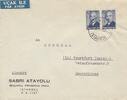 Türkei Deutschland Ganzsache Istanbul Frankfurt Türkiye Almanya Mektup Luftpost an Degussa -