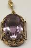 Amethystanhänger 14 K 585er Gold Anhänger Goldanhänger mit Amethyst L mit Öse: 3,6 cm -