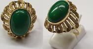 Türkisring Ring 585er Gold 14K Goldring Türkis Damenring -