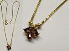Granatschmuck Antik 333er 8 Karat Gold Goldkette Granatcollier Granatkette Kette -