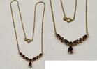 Granatschmuck 333er 8 Karat Gold Goldkette Granatcollier Granatkette Kette -