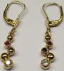 Goldohrringe Ohrringe 585er Gold 14K Goldohrringe Ohrstecker Gelbgold mit Farbsteinen -