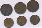 Niederlande 1 und 2½ Cent 6x Münzen Lot Cent 1941 -