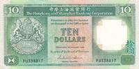 Hong Kong 10 Dollars Geldschein Banknote Hongkong -