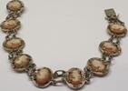Deutschland Antikschmuck Antikes Armband mit Gemmen Markasiten 800er Silber Gemmenarmband Antik -