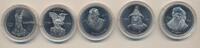 Kanada 5 versch. British Columbia Dollar in Hartplastik-Kassette und Kapsel -